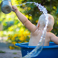 Water play is a great way for your child to learn through play and develop important early skills