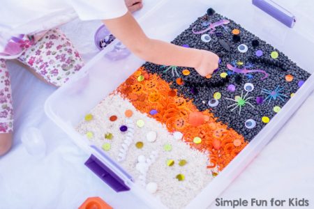 halloween sensory bin 1