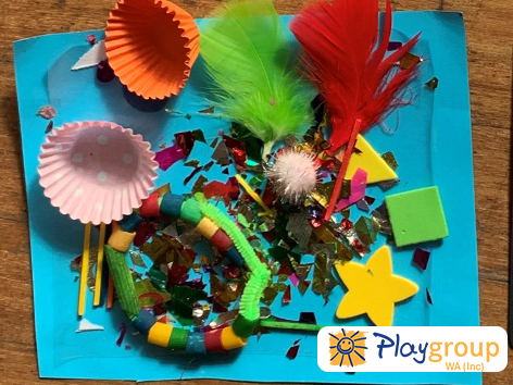 Contact Collage activity idea for early years crafts and fun