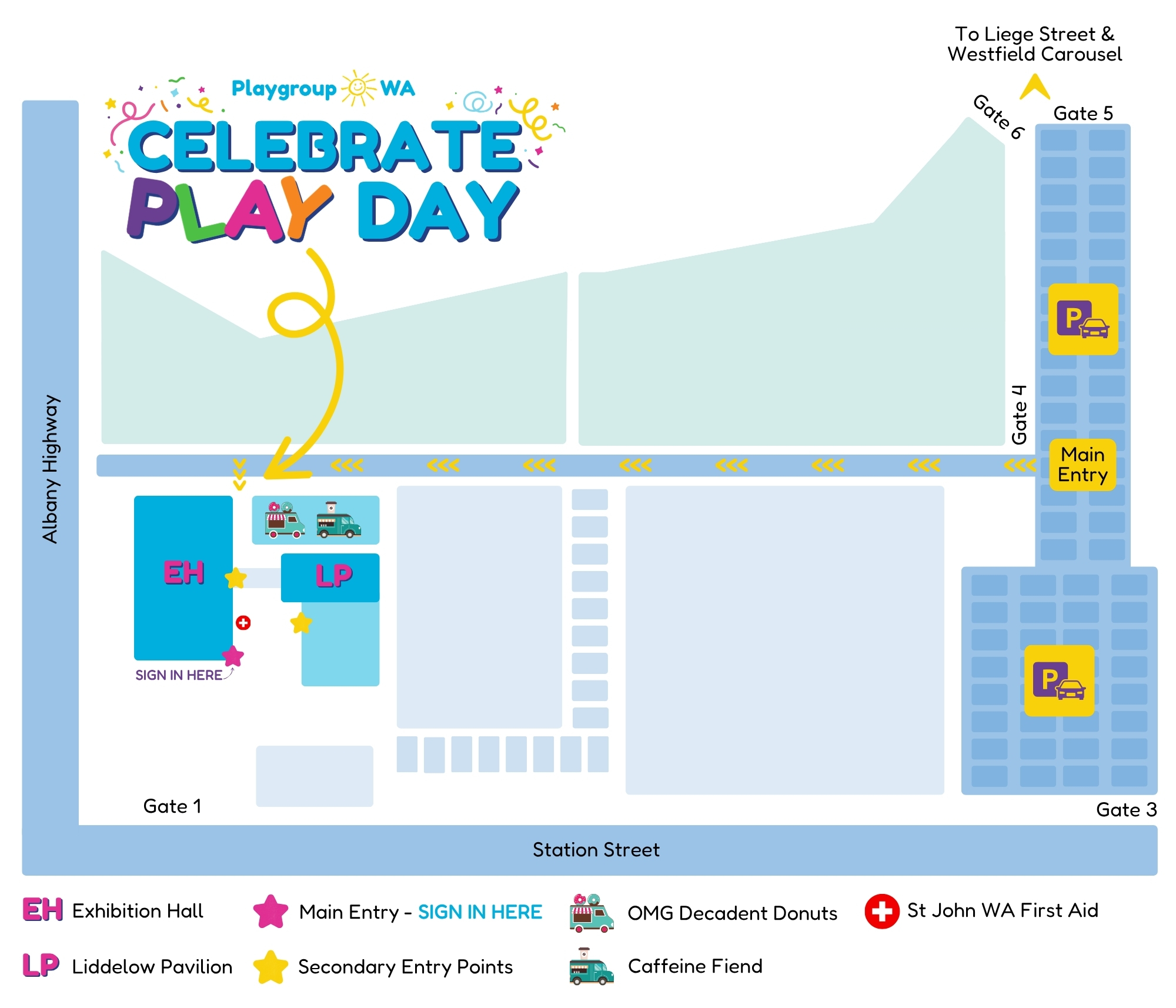 Celebrate Play Parking Map Celebrate Play Parking Map